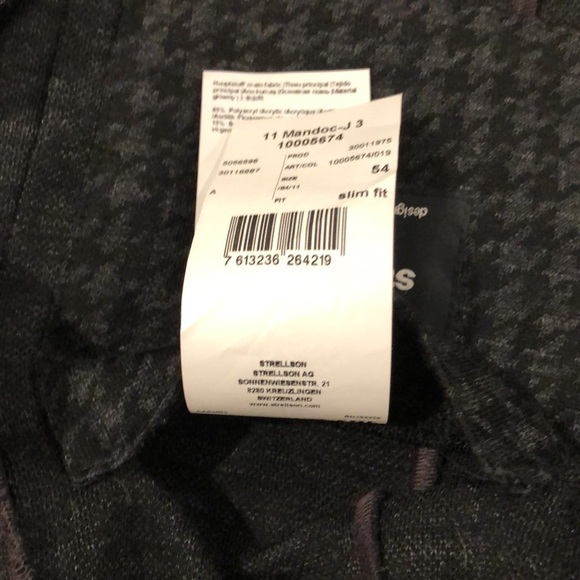 Strellson Blazer Jacket slim  fit houndstooth SZ XL unisex. EUC Old Money Style - Picture 11 of 11